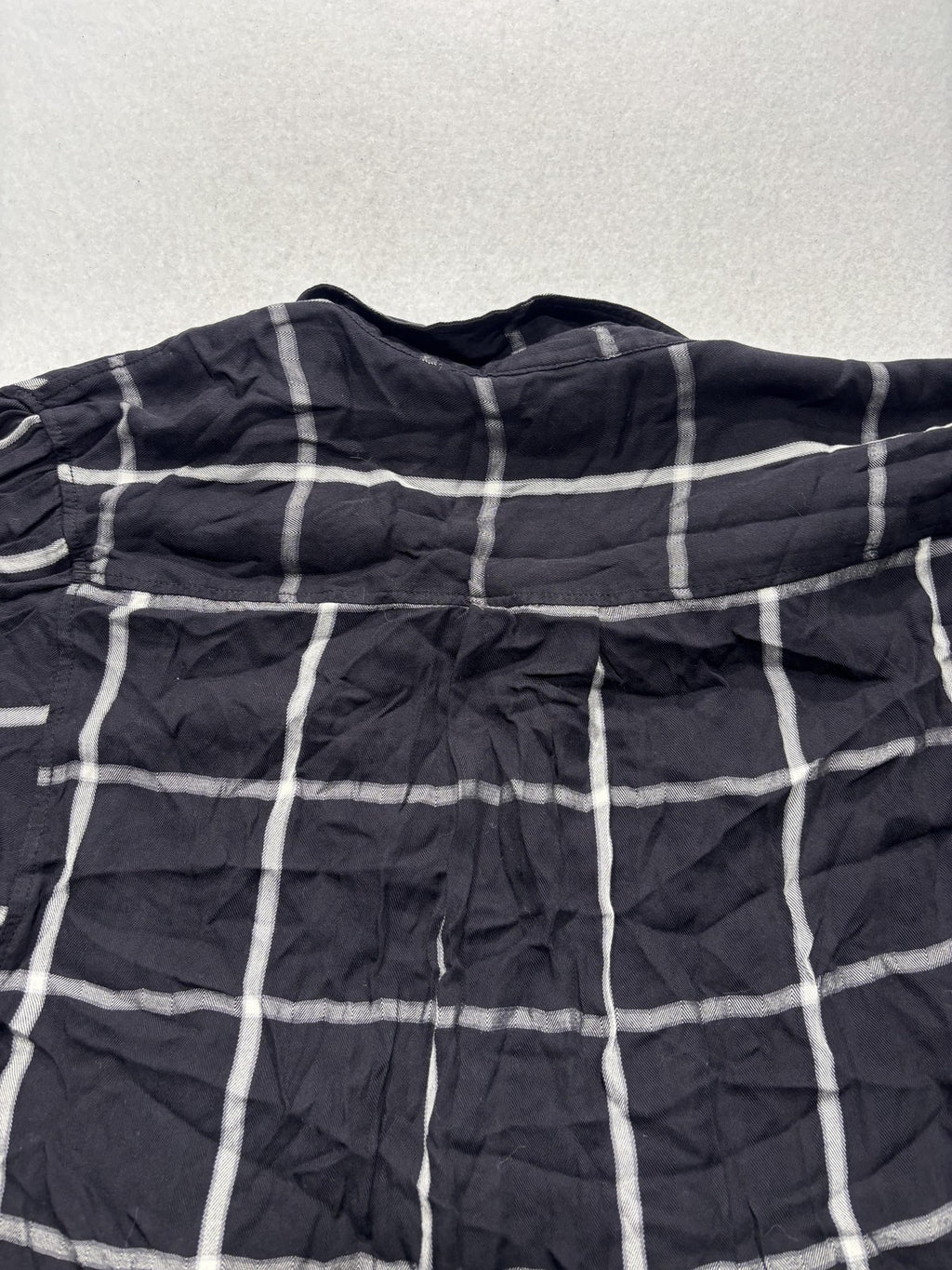 Stylus Button Up Shirt Womens L Black Plaid Long Sleeve Tunic Top Casual Fall