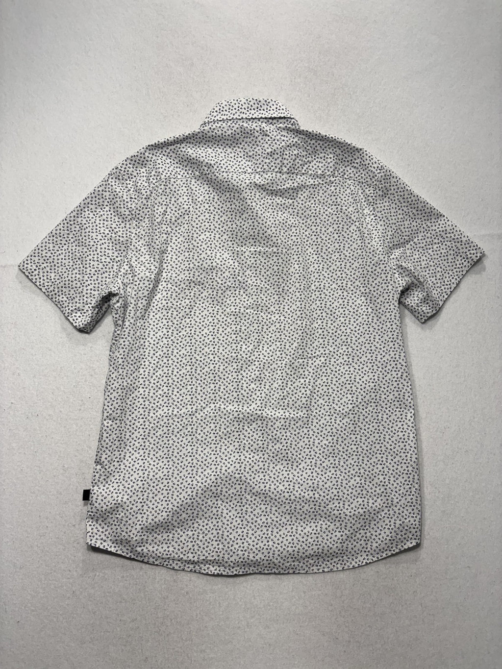 Michael Kors Shirt Mens Large White Floral Short Sleeve Button Up Slim Fit