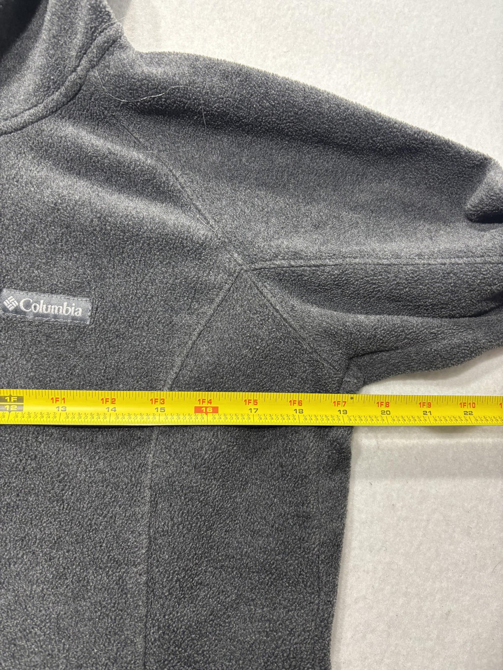 Columbia Jacket Womens L Gray Fleece Hooded Full Zip Mid Length Pockets Outdoor