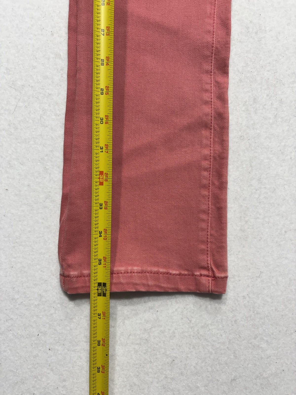 NIC+ZOE Jeans Womens 25 Red Mid Rise Straight Denim NZ Logo 5 Pocket 25x28.5
