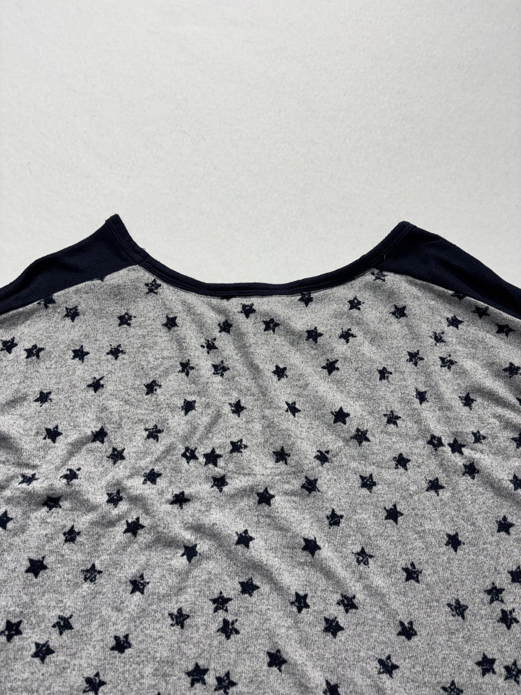 Lucky Brand Shirt Womens L Gray Star Print Scoop Neck Dolman Sleeve Tee