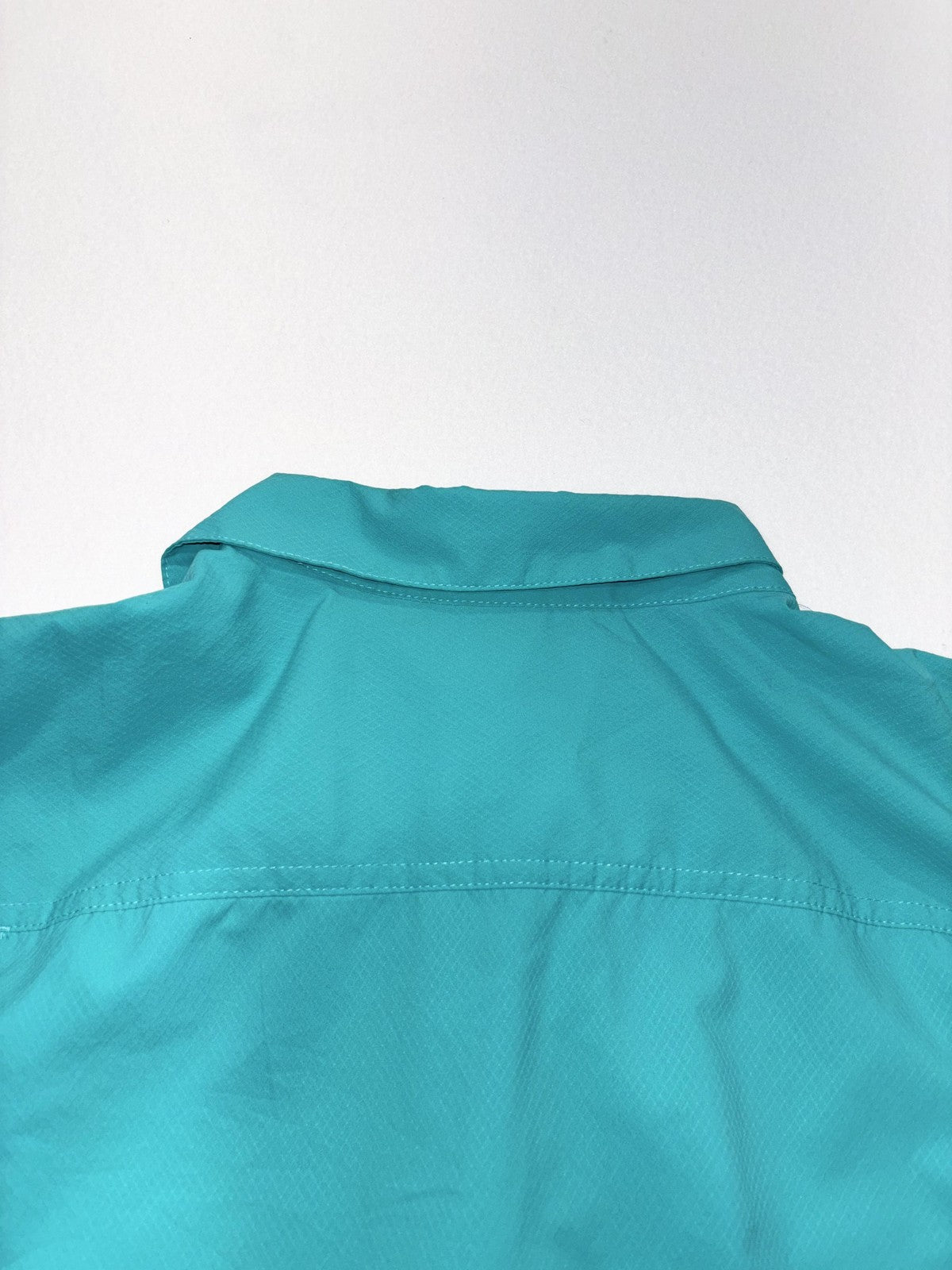 Columbia PFG Omni-Shade Shirt Mens Large Blue Short Sleeve Fishing Button Up