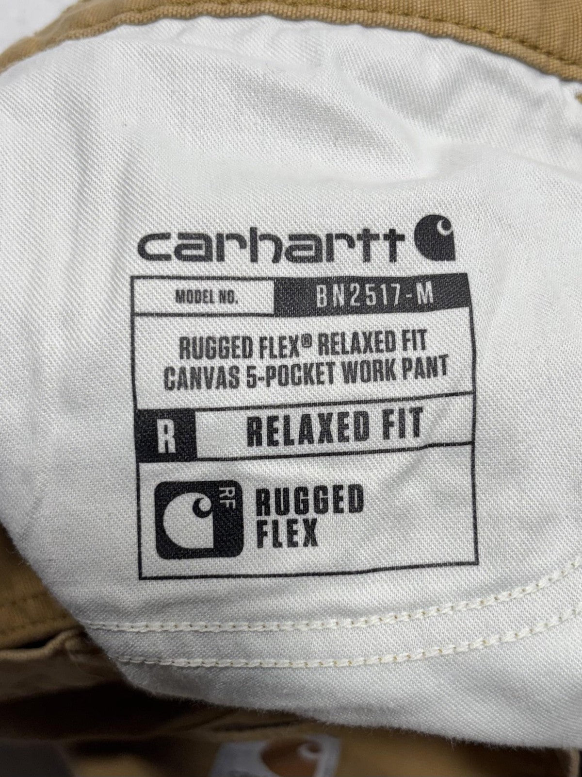 Carhartt Rugged Flex Pants Mens 36x34 Brown Relaxed Fit Canvas Workwear Casual