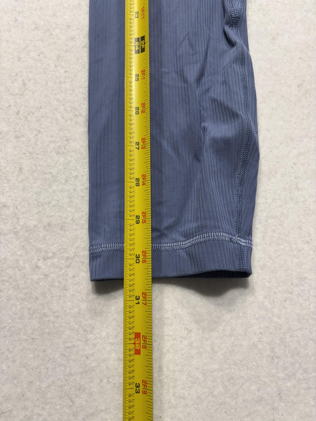 Lululemon Leggings Womens 6 Blue High Rise 23" Inseam Ankle Ribbed Yoga Stretch