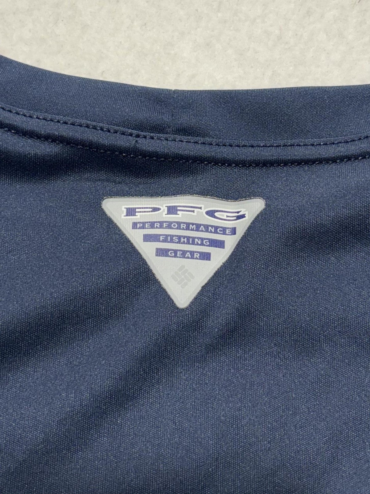 Columbia PFG Omni-Shade Shirt Mens Large Blue Long Sleeve Fishing UV Protection