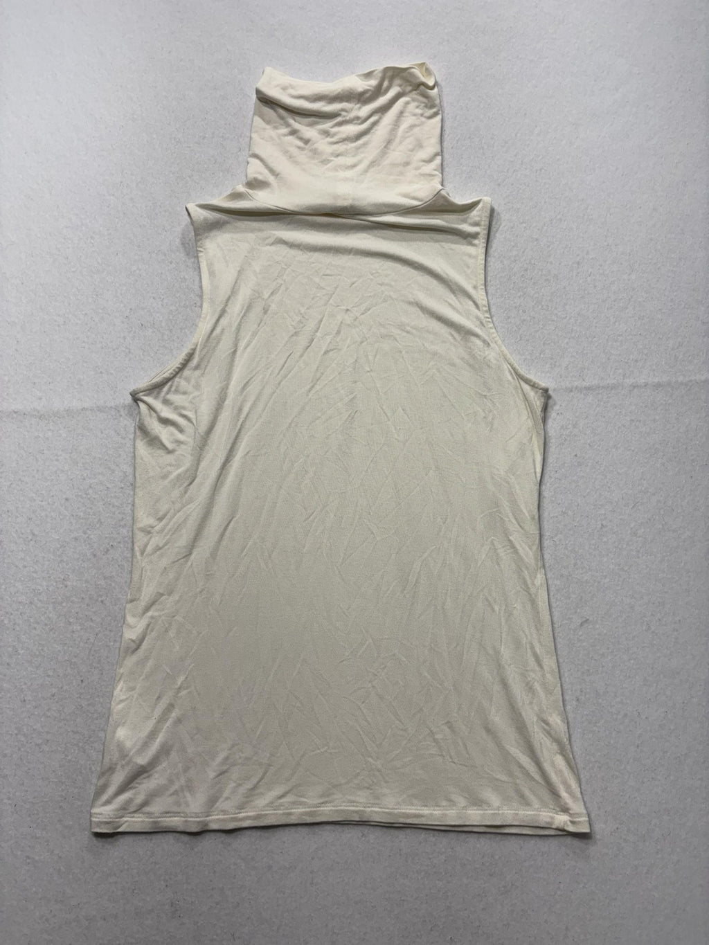 MICHAEL Michael Kors Tank Womens Medium White Turtleneck Sleeveless Jersey Top