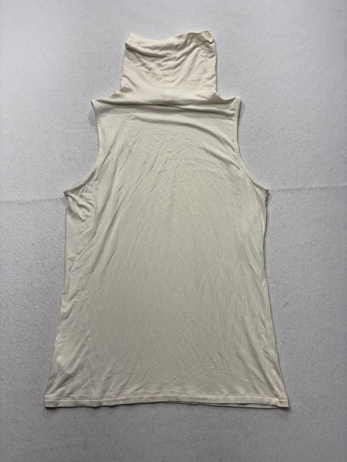 MICHAEL Michael Kors Tank Womens Medium White Turtleneck Sleeveless Jersey Top