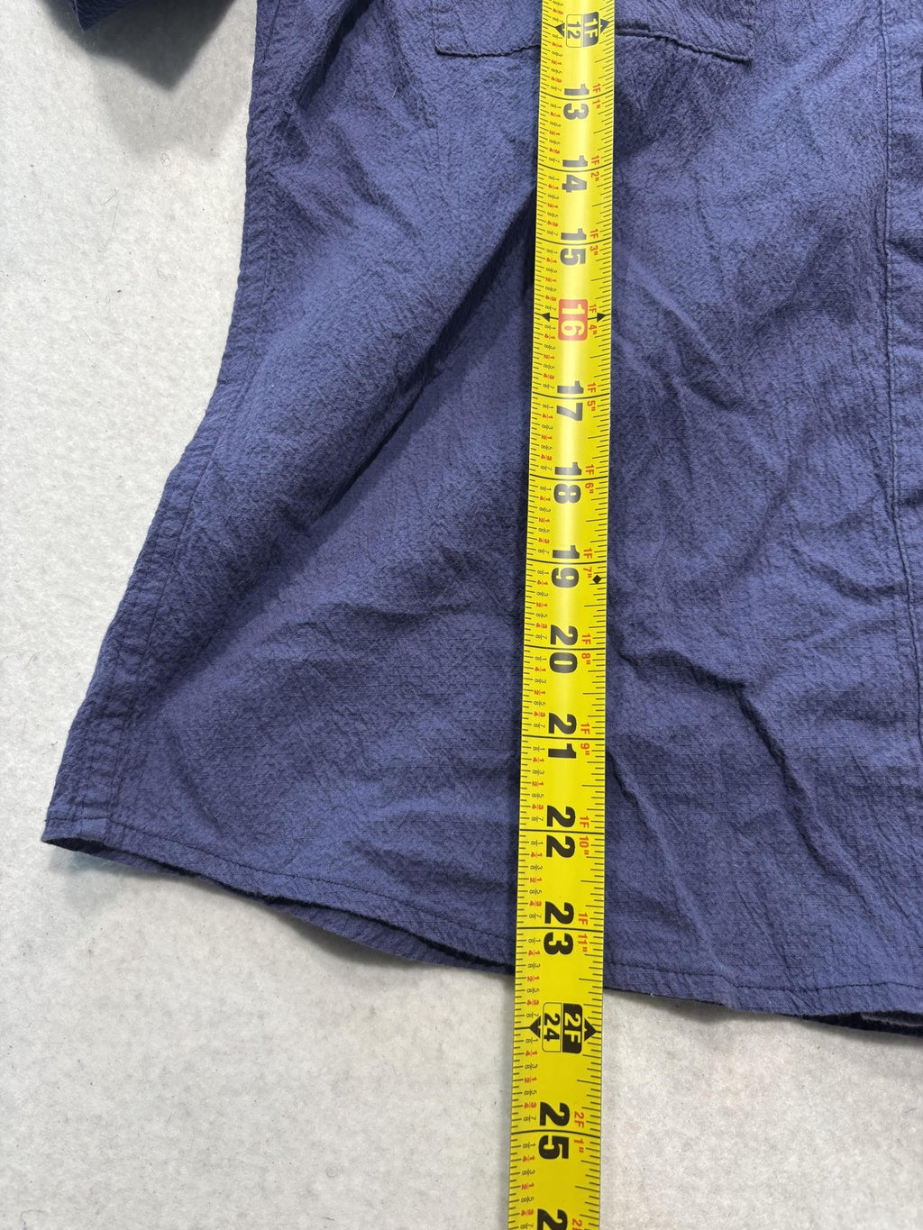 White Stag Womens Medium Blue Button Up Shirt Roll Tab Sleeve Stretch WSS11519