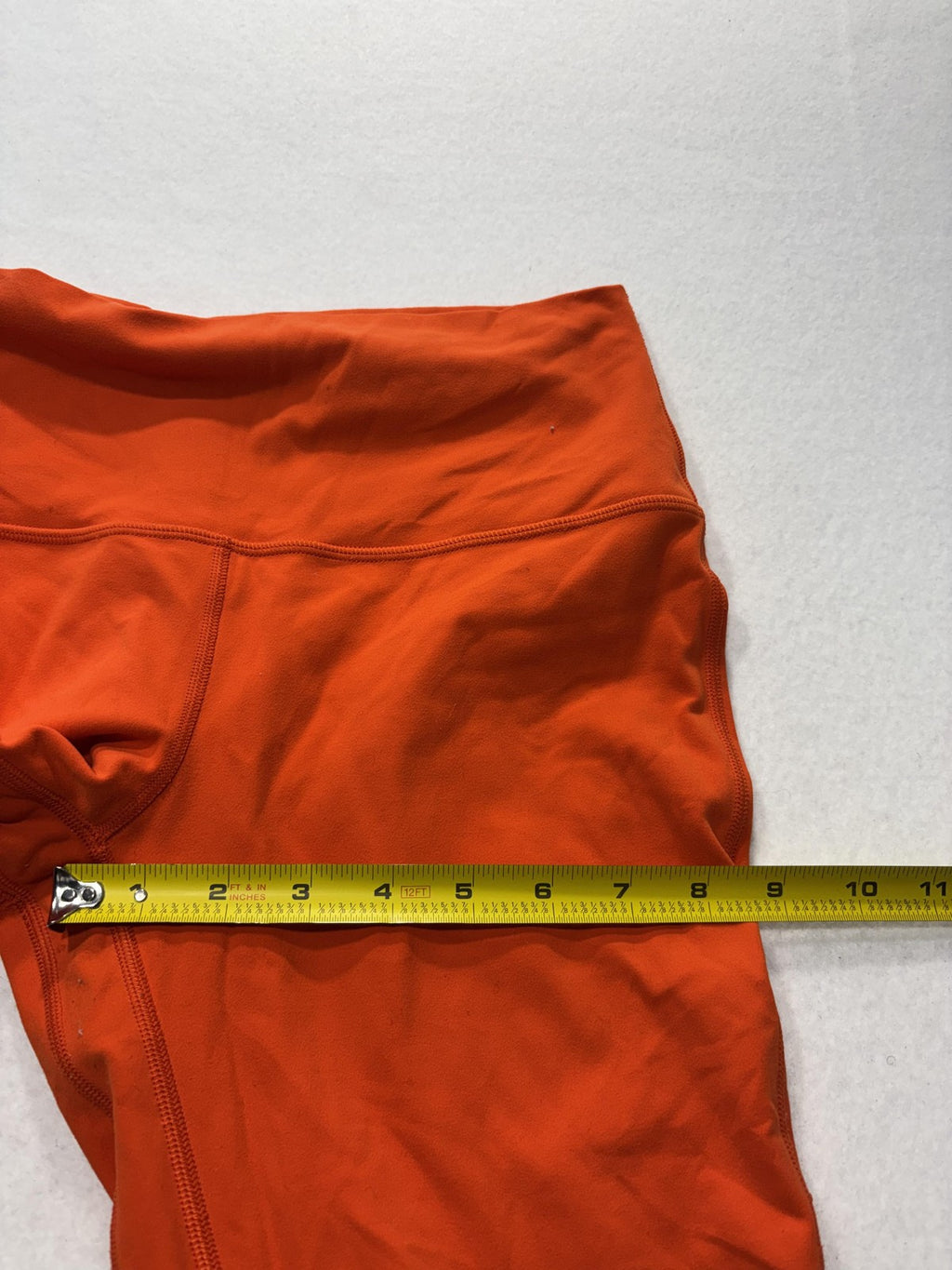 Lululemon Leggings Womens 8 Orange High Rise 25" Inseam Ankle Stretch Yoga