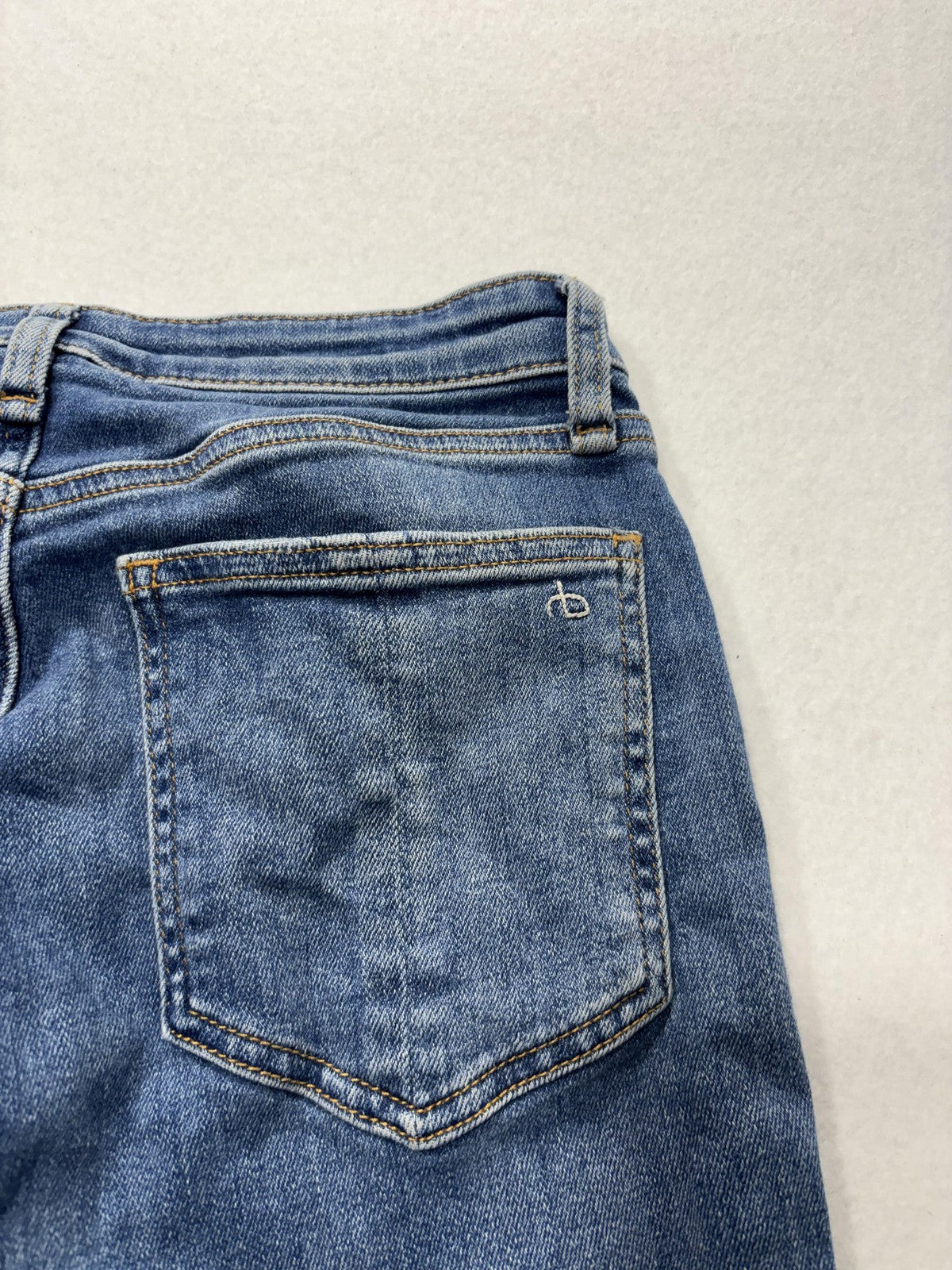 Rag & Bone Jeans Womens 27 Blue Medium Wash Mid Rise Skinny Stretch Denim 27x29