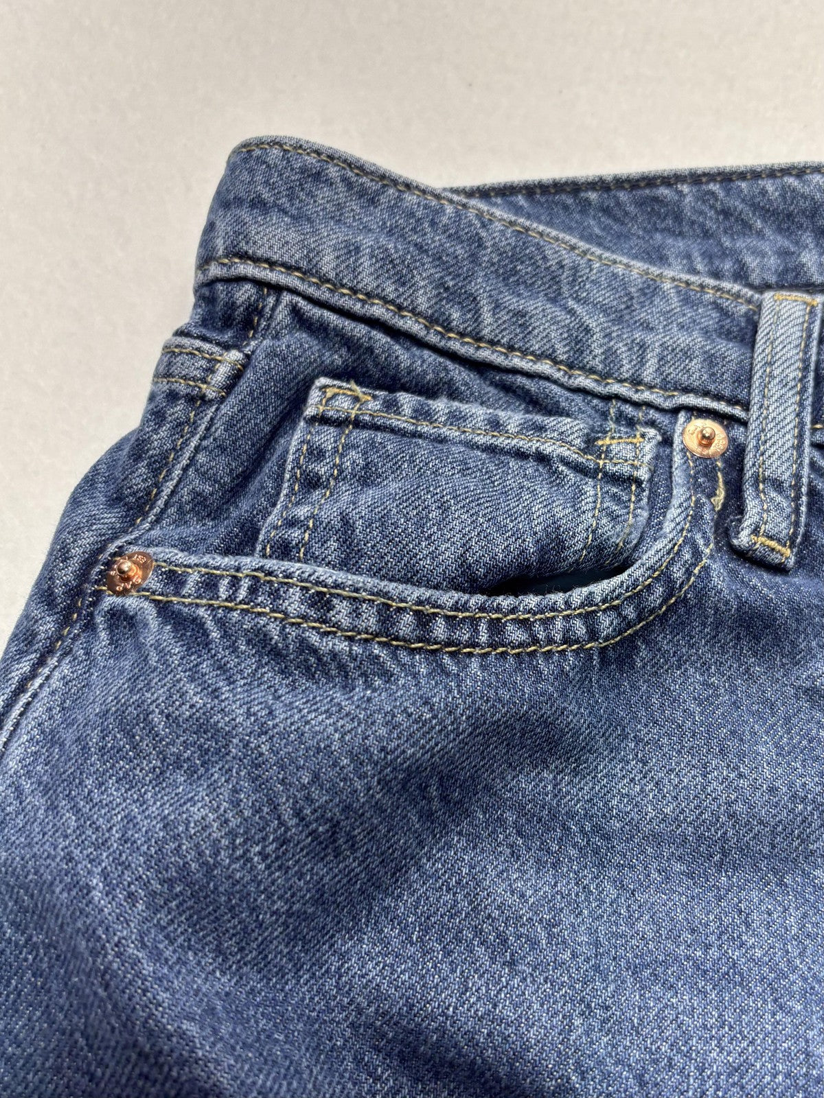 Gap Baggy Mid Rise Jeans Womens 8R Blue Medium Wash Wide Leg Distressed 29x29.5