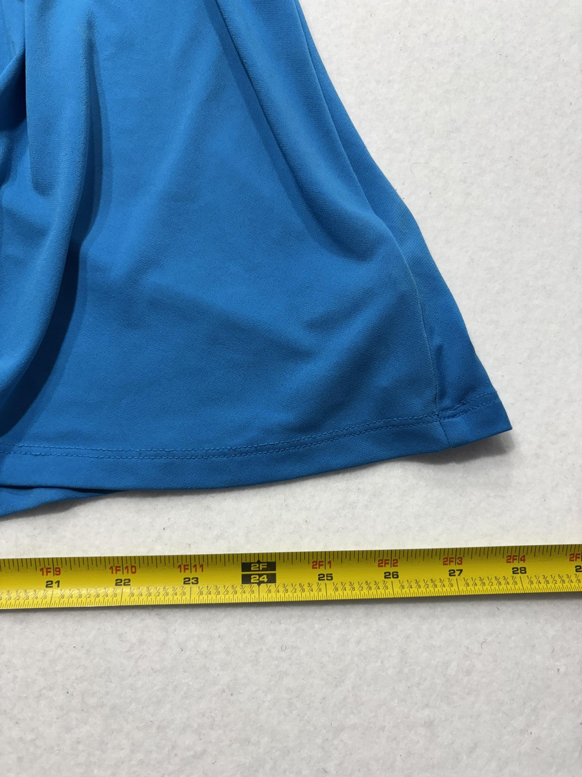 MICHAEL Michael Kors Dress Womens Large Blue Scoop Neck Fit Flare Jersey Stretch