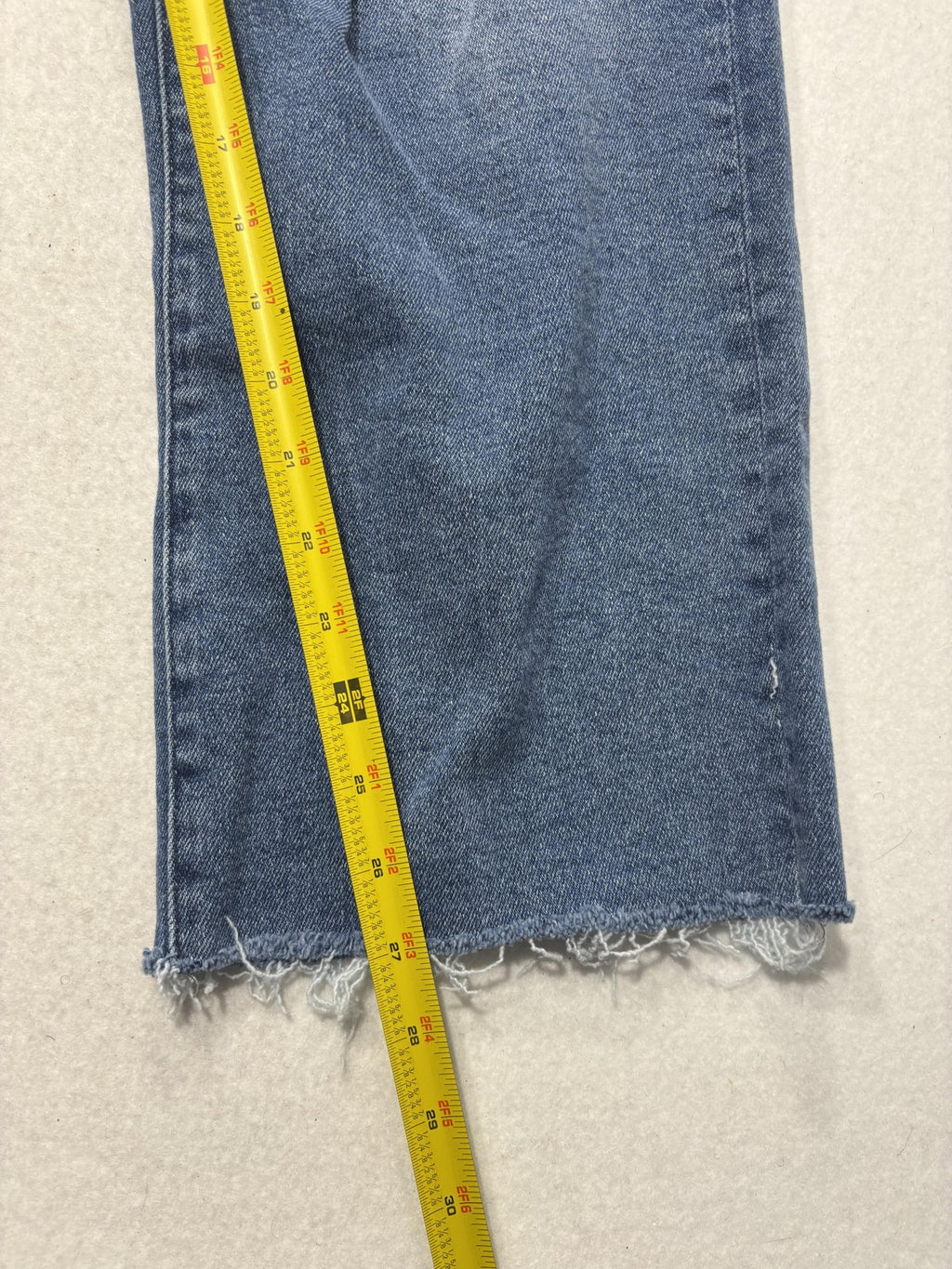 Lucky & Blessed Jeans Womens 20 Blue High Rise Boyfriend Crop Distressed 38x26