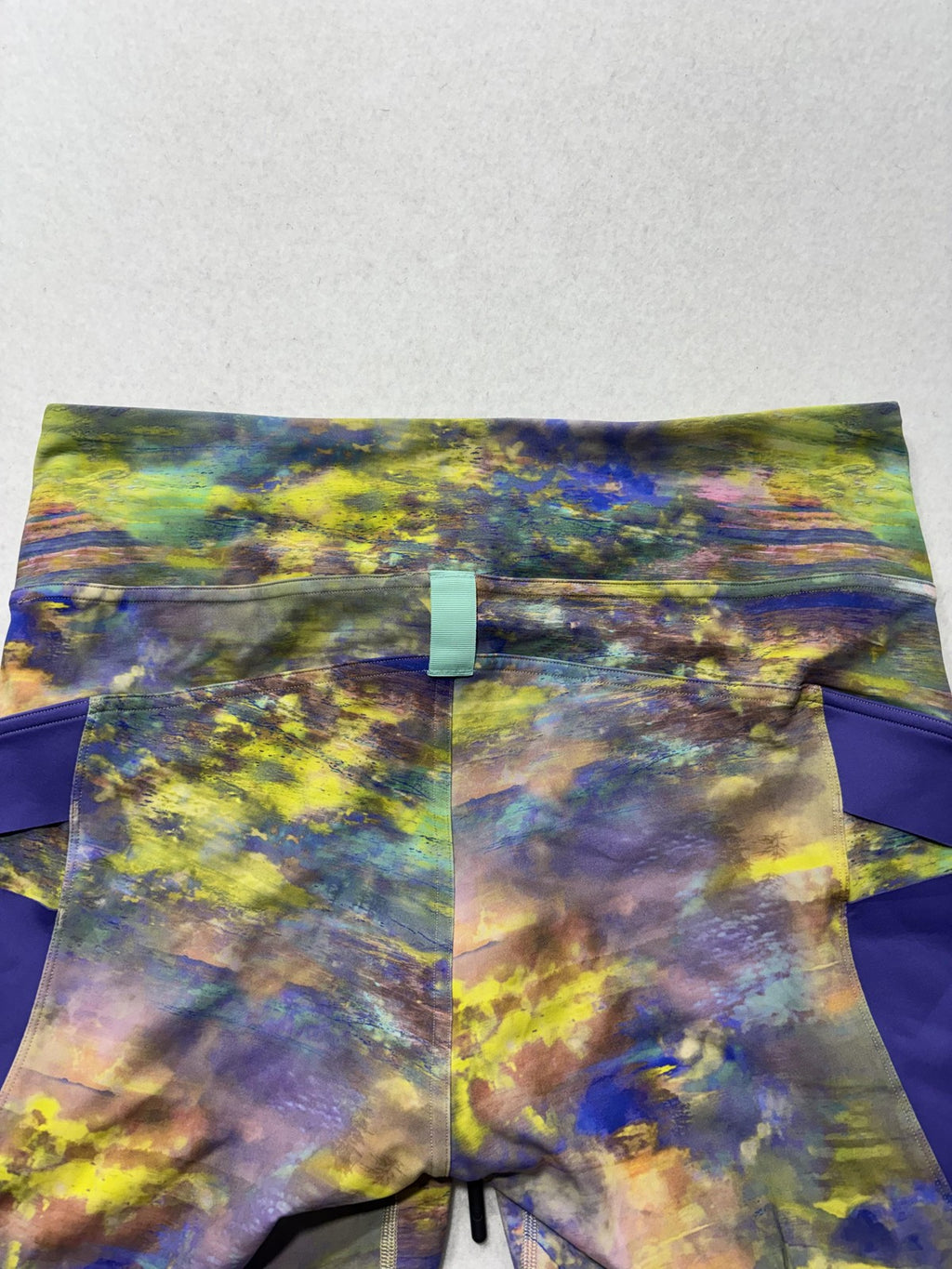 Lululemon Shorts Womens 12 Multicolor Colorblock Drawstring Running Athletic