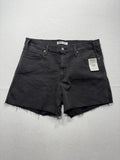 Signature By Levi Strauss & Co Shorts Womens 12 Gray High Rise 5" Cut Off Denim