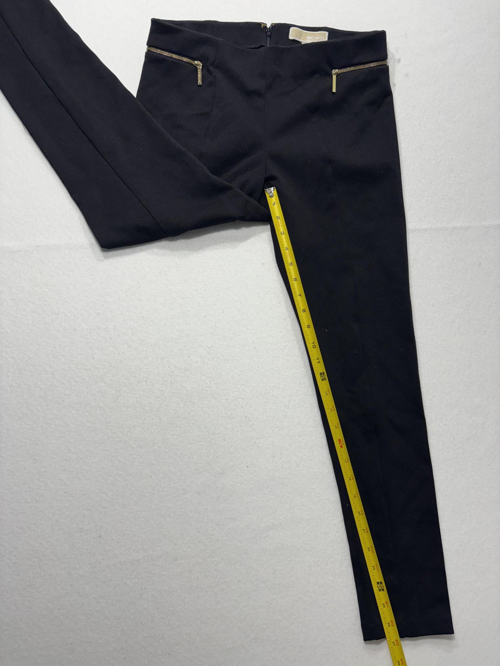 MICHAEL Michael Kors Pants Womens 6 Black Ponte Slim Ankle Zip Pocket Stretch