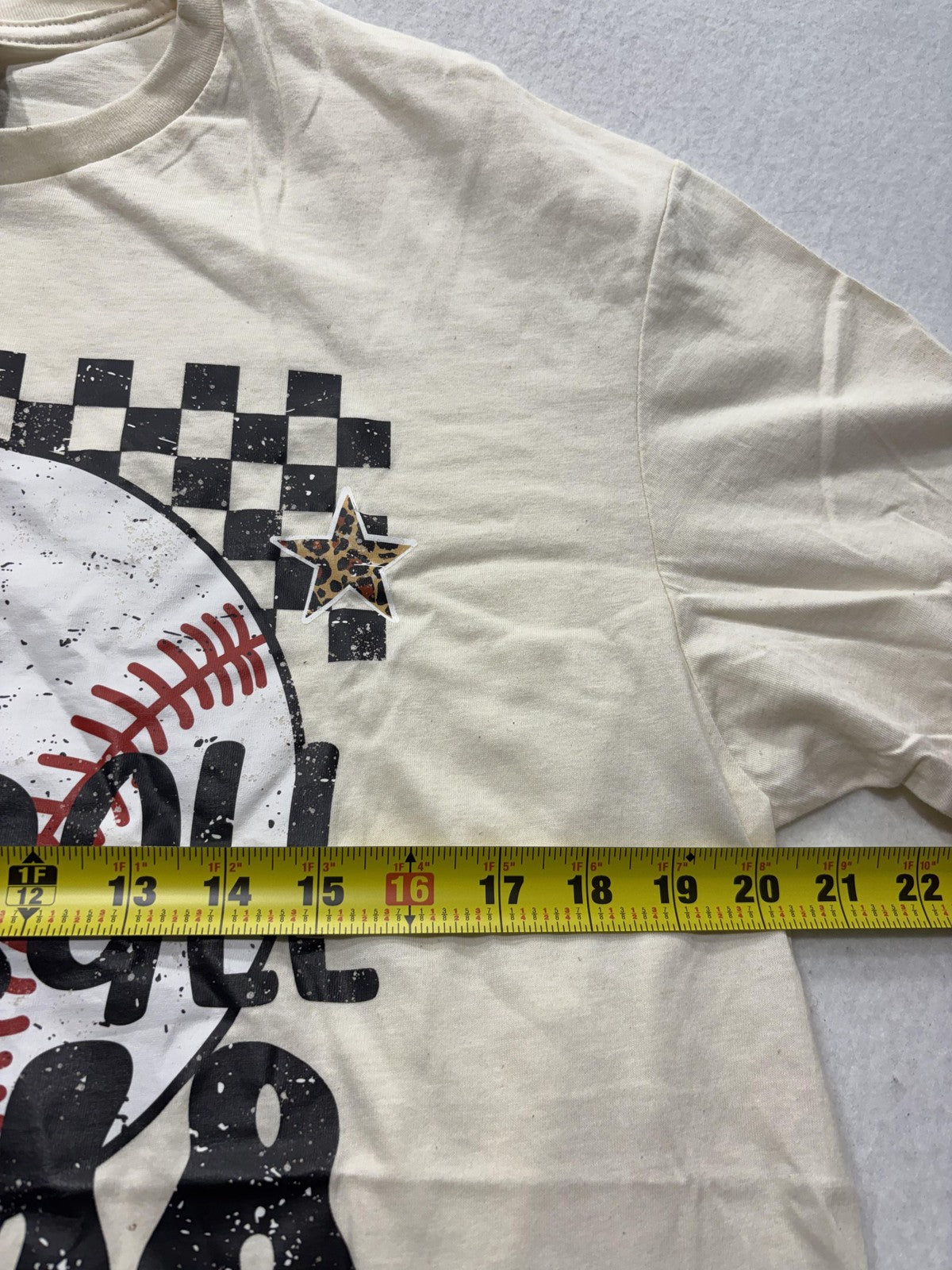 Gildan Shirt Womens Large White Baseball Mama Graphic Tee Sports Mom Casual