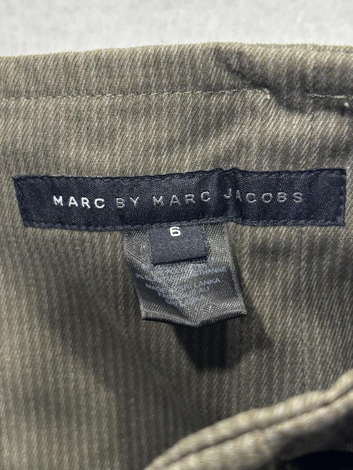 Marc By Marc Jacobs Skirt Womens 6 Green Twill Buckle Pleated A Line Knee Length