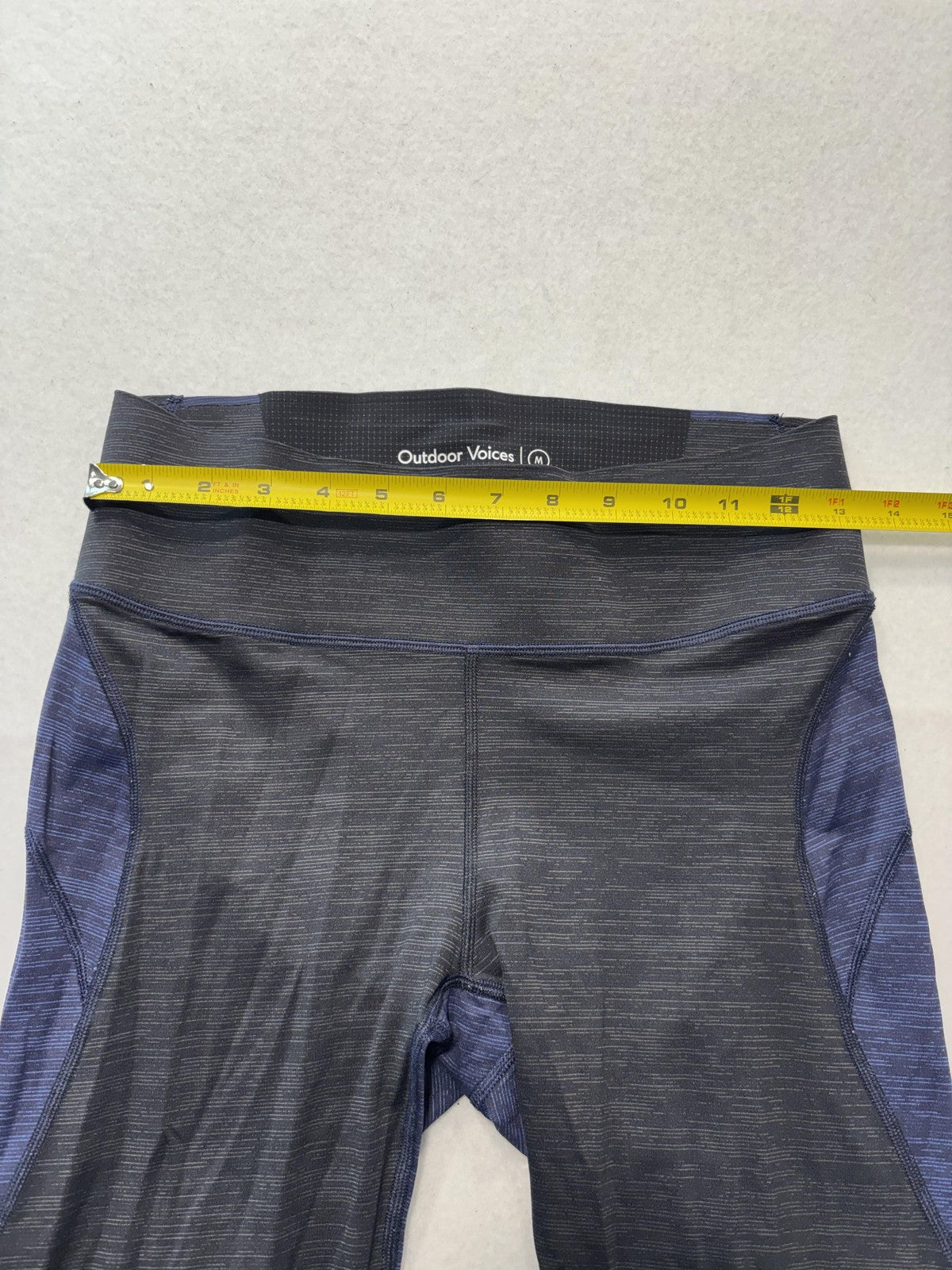Outdoor Voices Leggings Womens Medium Blue Colorblock High Rise Ankle
