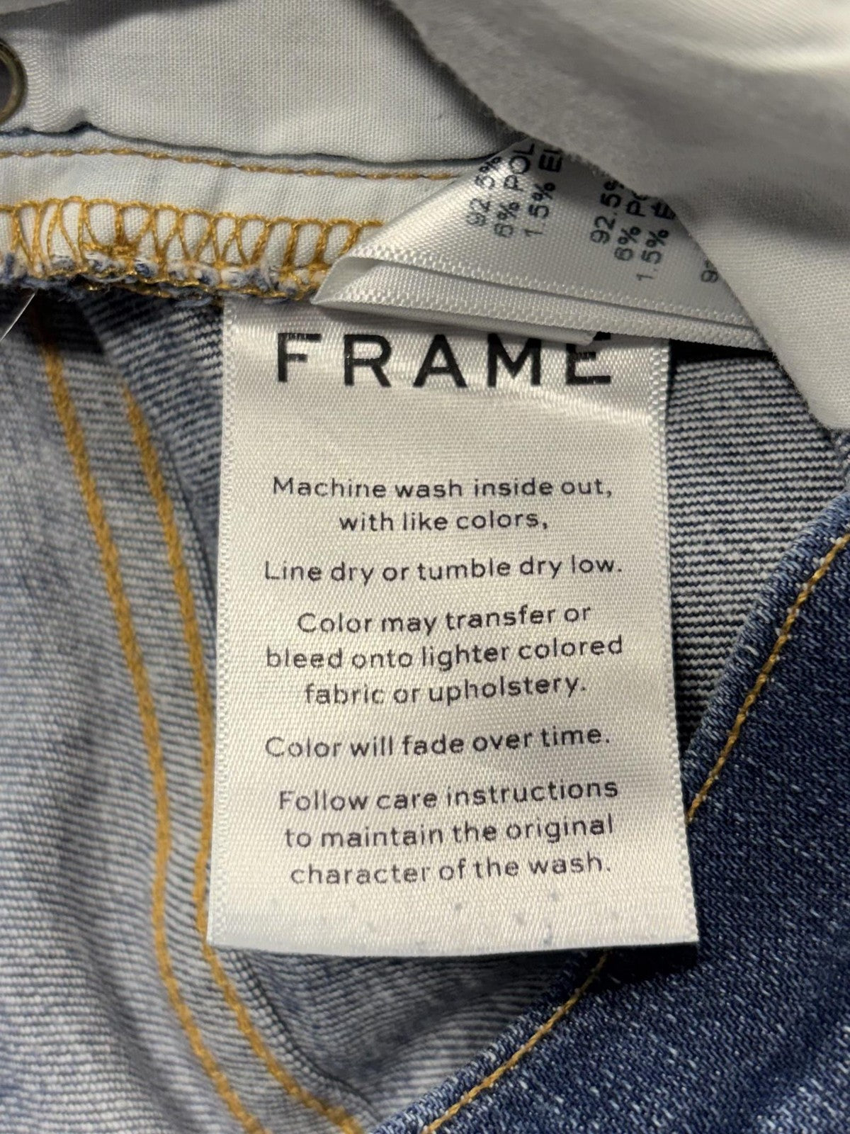 FRAME Denim Shorts Womens 24 Blue Le Cutoff Raw Hem Stretch Casual Summer