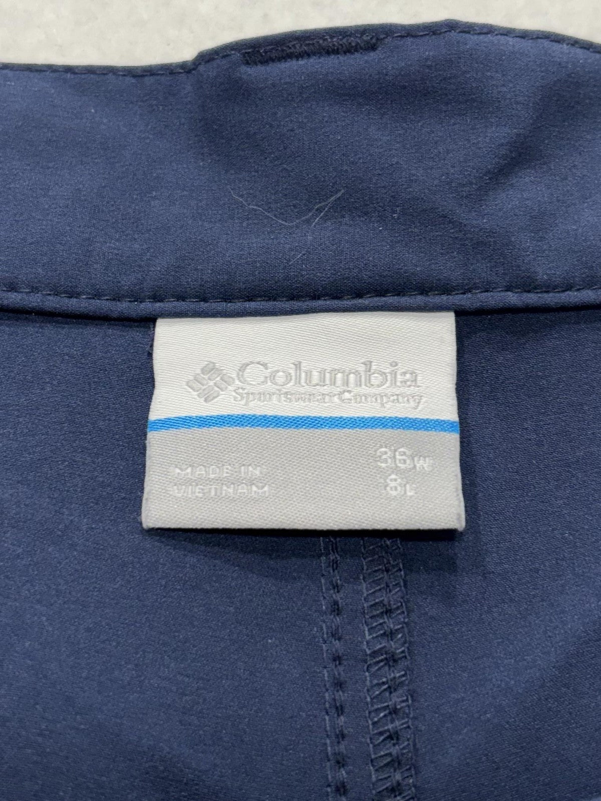 Columbia PFG Cargo Shorts Mens 36 Blue 8" Inseam Stretch Fishing Outdoor