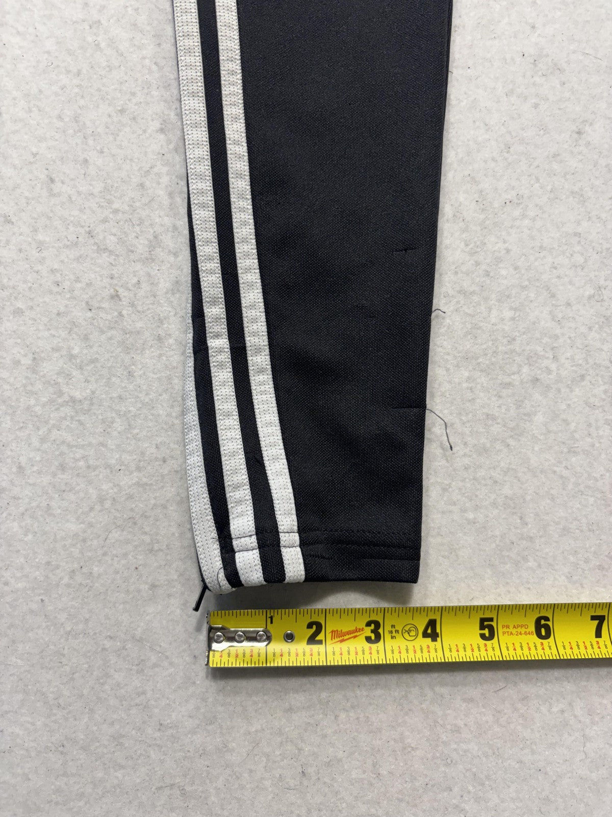 Adidas Track Pants Mens XS Black AEROREADY Elastic Waist Side Stripe Tapered