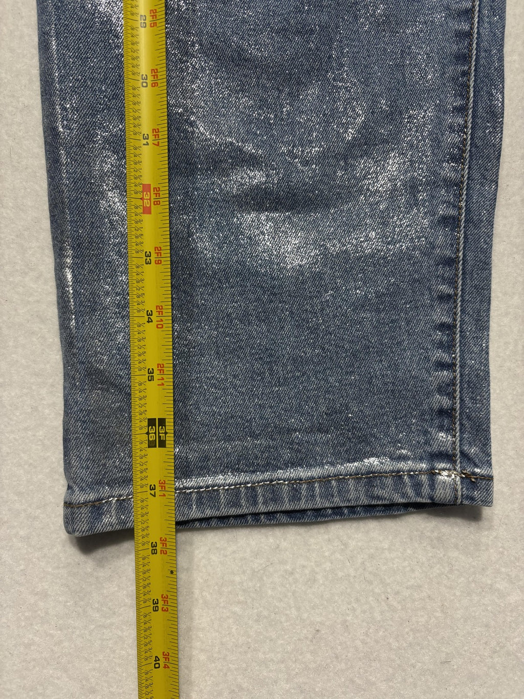 KUT From The Kloth Ashley Slouchy Barrel Jeans Womens 8 Silver High Rise Crop