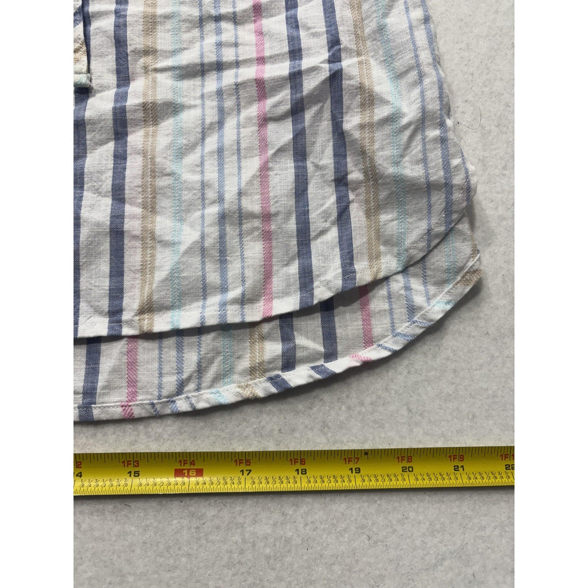 Time And Tru Womens M Multicolor Stripe Sleeveless Button Shirt Dress