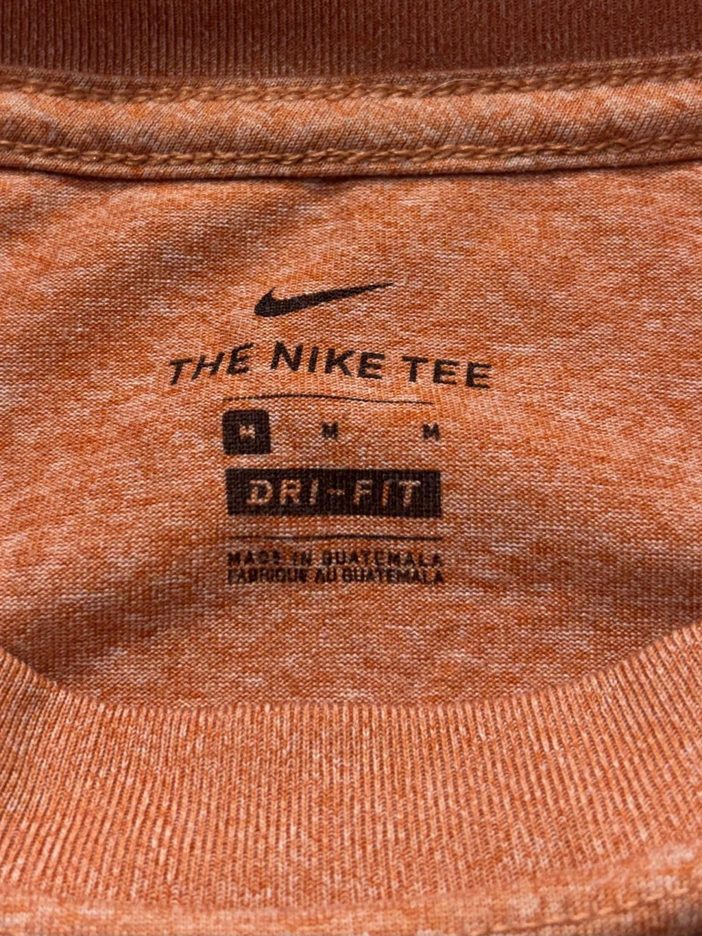 Nike Dri-FIT Shirt Mens Medium Orange The Nike Tee Short Sleeve Lightweight