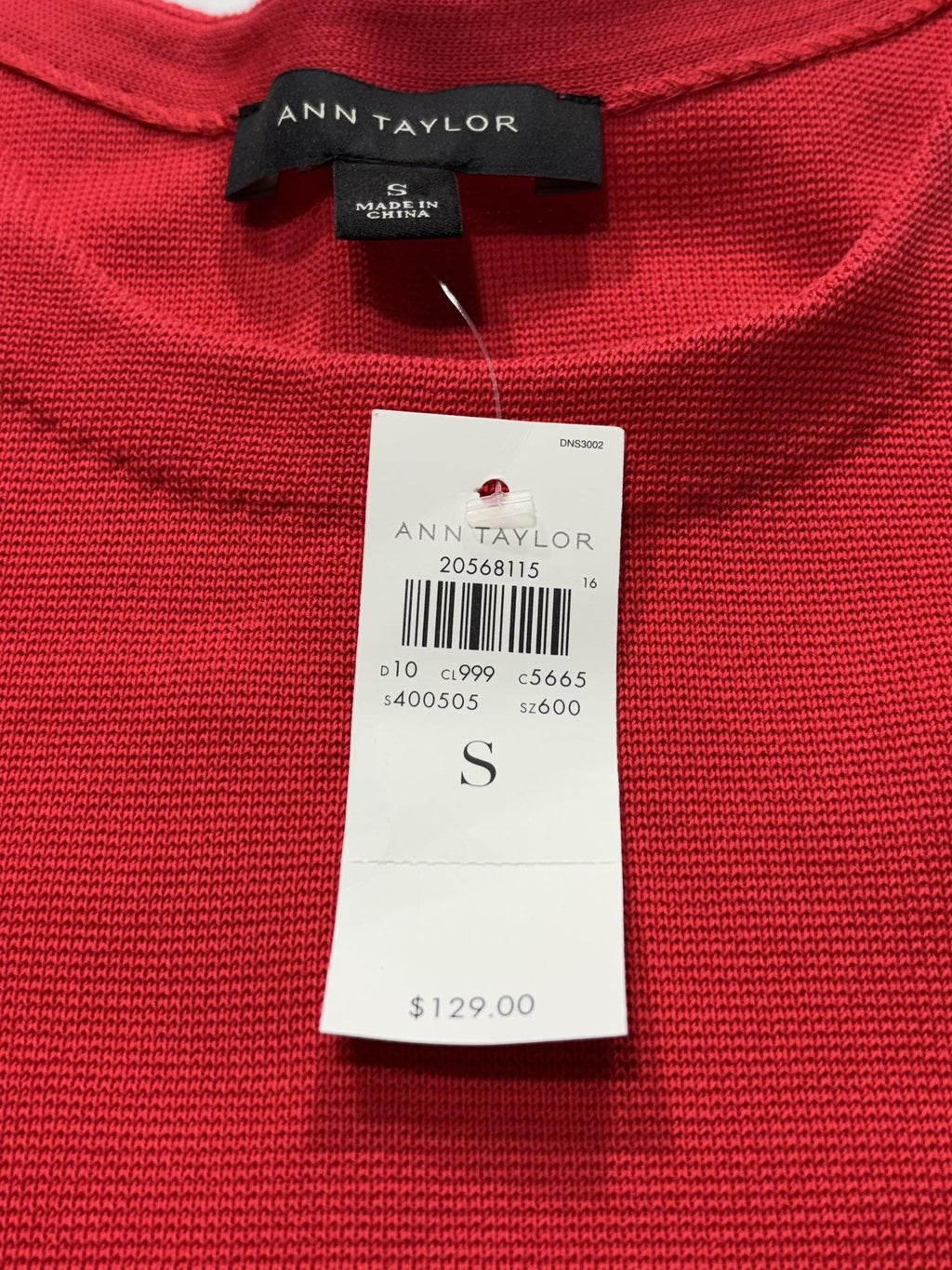 Ann Taylor T-Shirt Dress Womens Small Red Knit Crewneck Short Sleeve Cotton