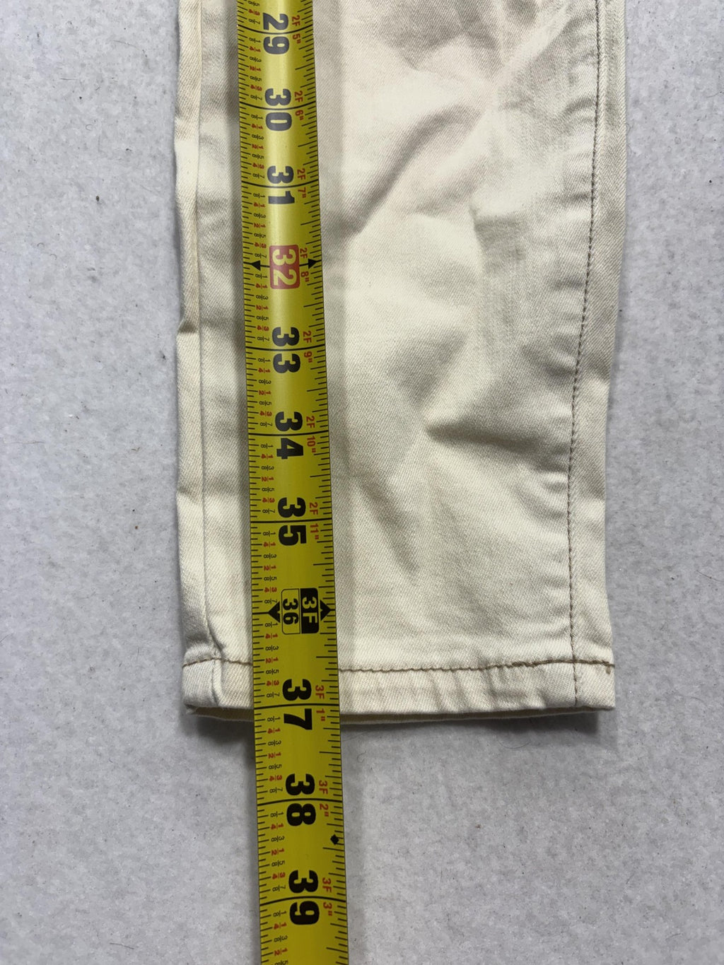 Nicole Miller Soho High Rise Ankle Skinny Jeans Womens 10 Winter White 32x27