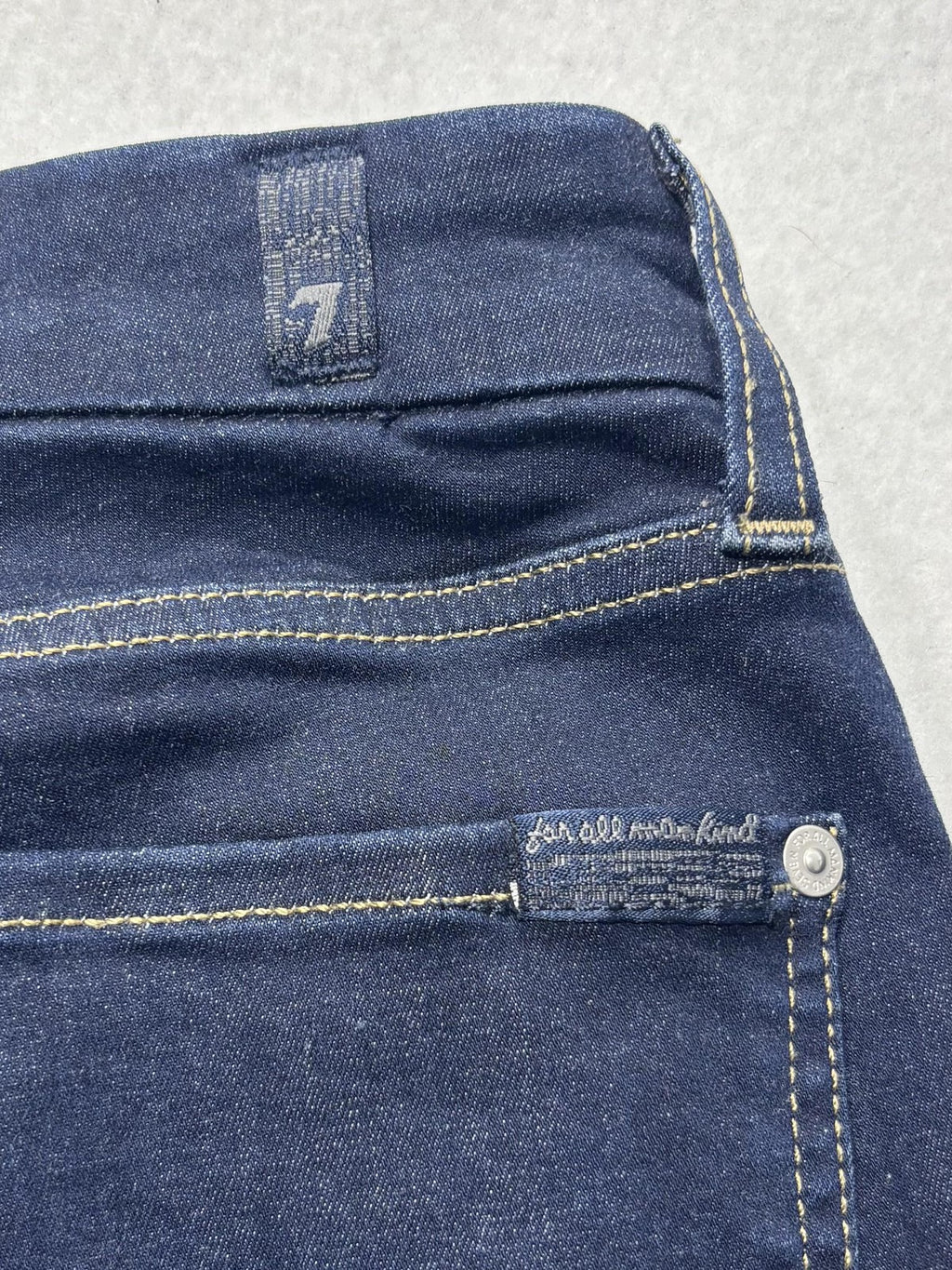 7 For All Mankind Kimmie Bootcut Jeans Womens 28 Blue Mid Rise Stretch 28x32