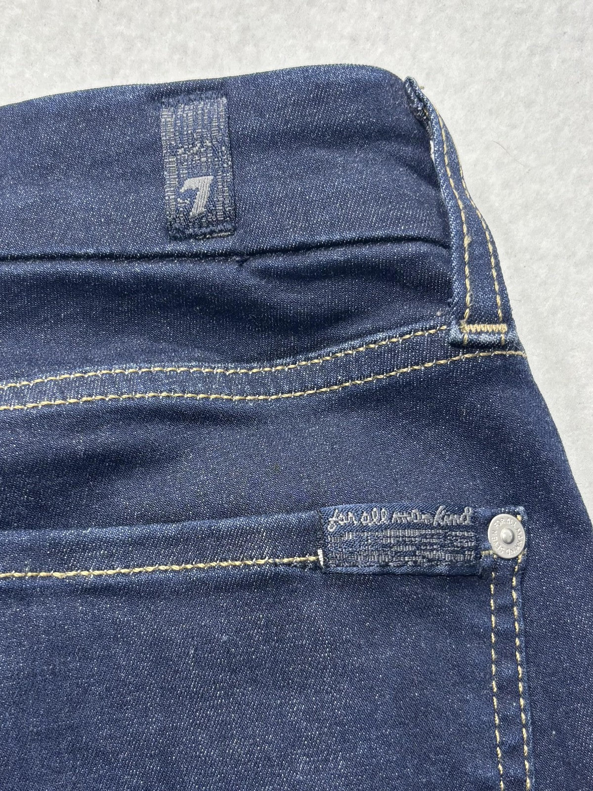 7 For All Mankind Kimmie Bootcut Jeans Womens 28 Blue Mid Rise Stretch 28x32