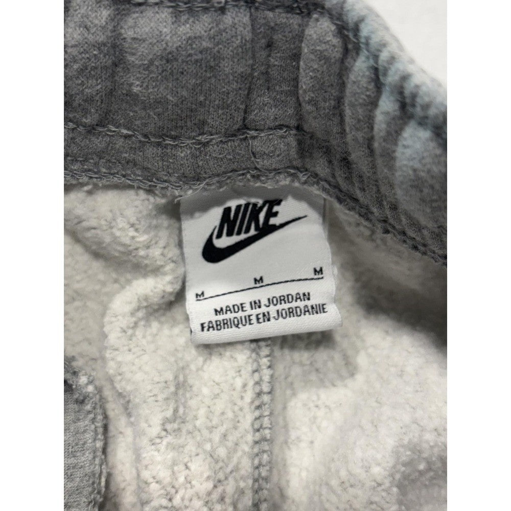 Nike Jogger Pants Mens Medium Gray Fleece Elastic Waist Tapered Athletic Pockets