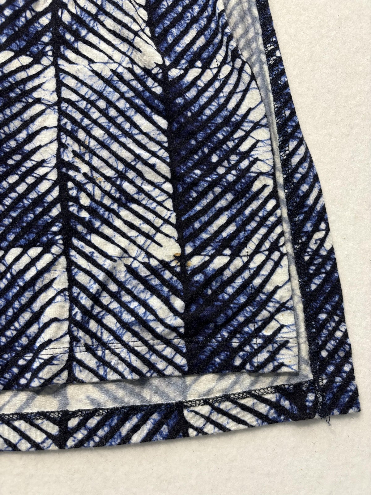 MICHAEL Michael Kors Skirt Womens 1X Plus Blue Geometric Print Maxi Long Jersey