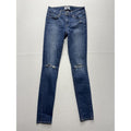 Paige Verdugo Ultra Skinny Jeans Womens 27 Blue Distressed 28x28.5 Stretch