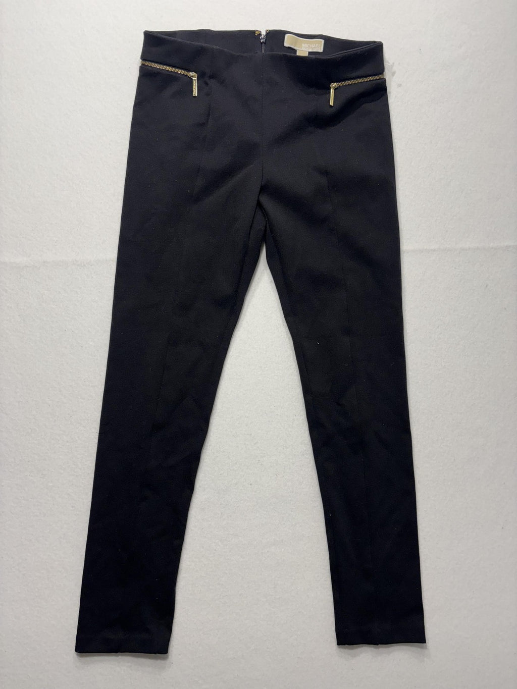 MICHAEL Michael Kors Pants Womens 6 Black Ponte Slim Ankle Zip Pocket Stretch
