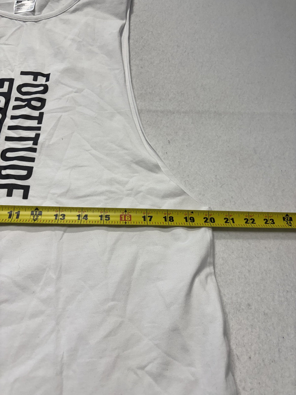 Hypr Wear Muscle Tank Mens XL White Fortitude Graphic Gym Training Athletic