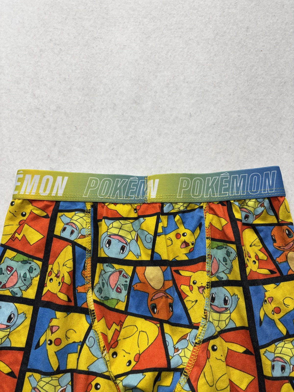 Pokémon Boxer Briefs Boys 10 Multicolor Pikachu Squirtle Stretch Underwear