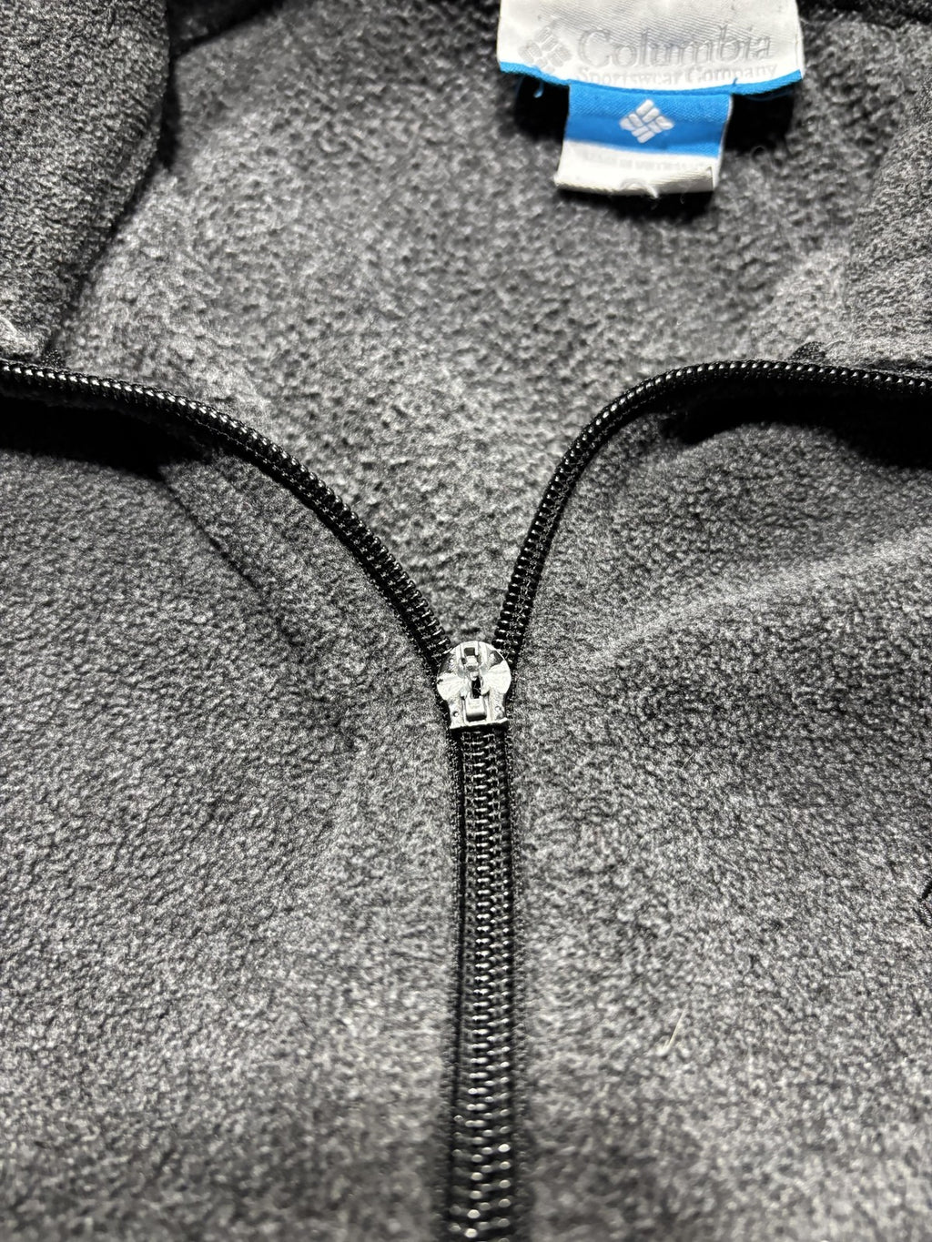 Columbia Jacket Womens S Gray Fleece Full Zip Stand Collar Pockets Soft Outdoor