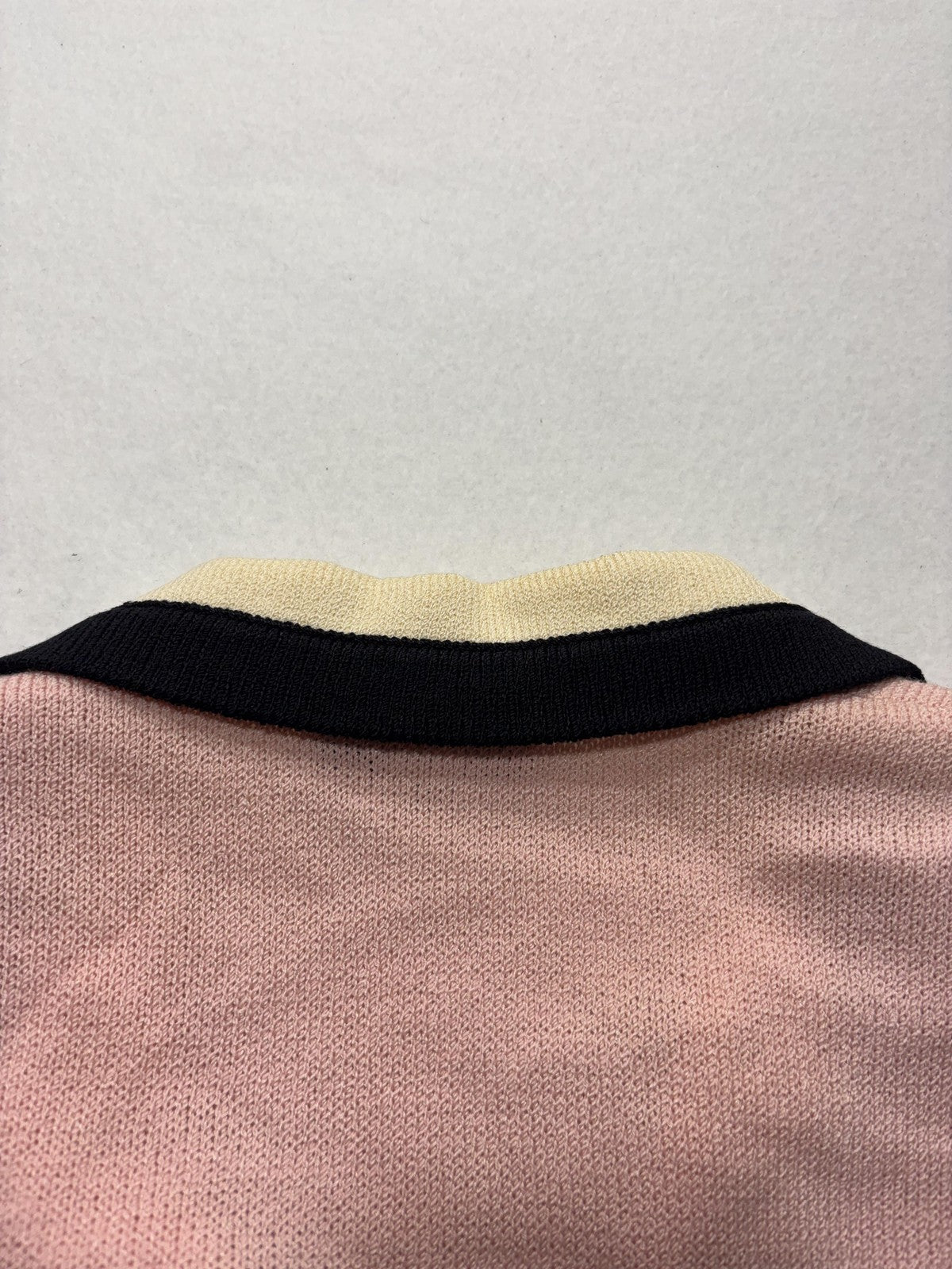 St. John Sweater Womens 6 Pink Collared Button Front Long Knit Cardigan
