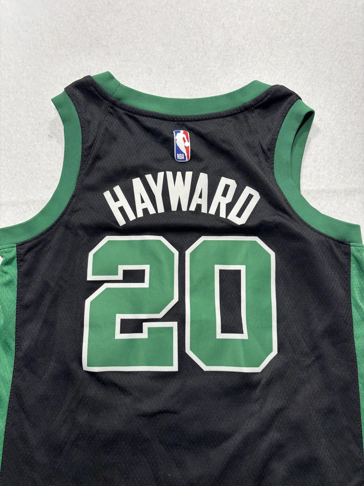 Boston Celtics Jersey Mens 40 Black NBA Nike Gordon Hayward 20 Swingman