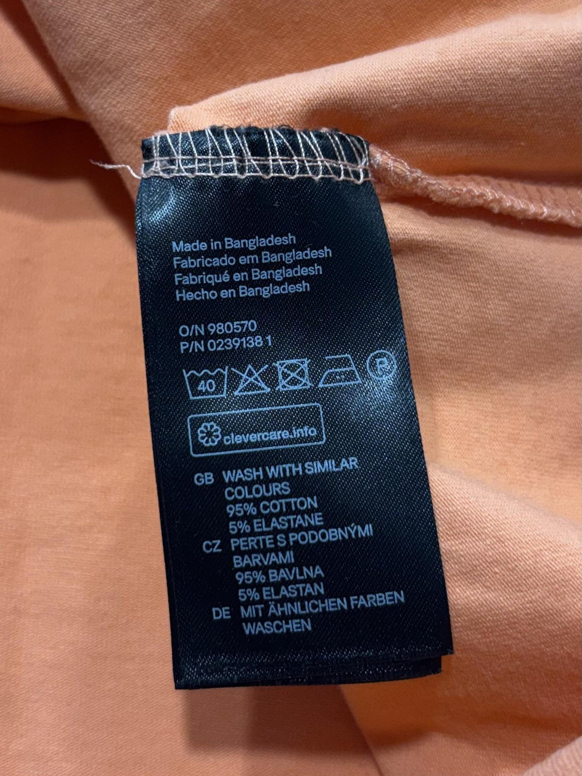 H&M Tank Top Womens L Orange Scoop Neck Jersey Basic Casual Stretch 0239138 1