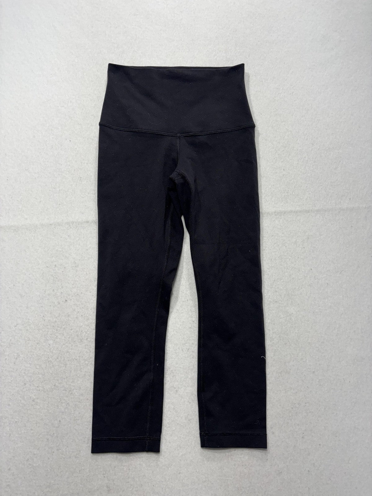 Lululemon Leggings Womens 2 Black High Rise 22" Inseam Cropped Yoga Stretch