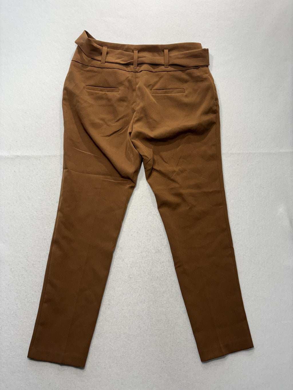 Flirtatious Brown Belted High Waist Tapered Dress Pants Juniors 9 16401245JRS