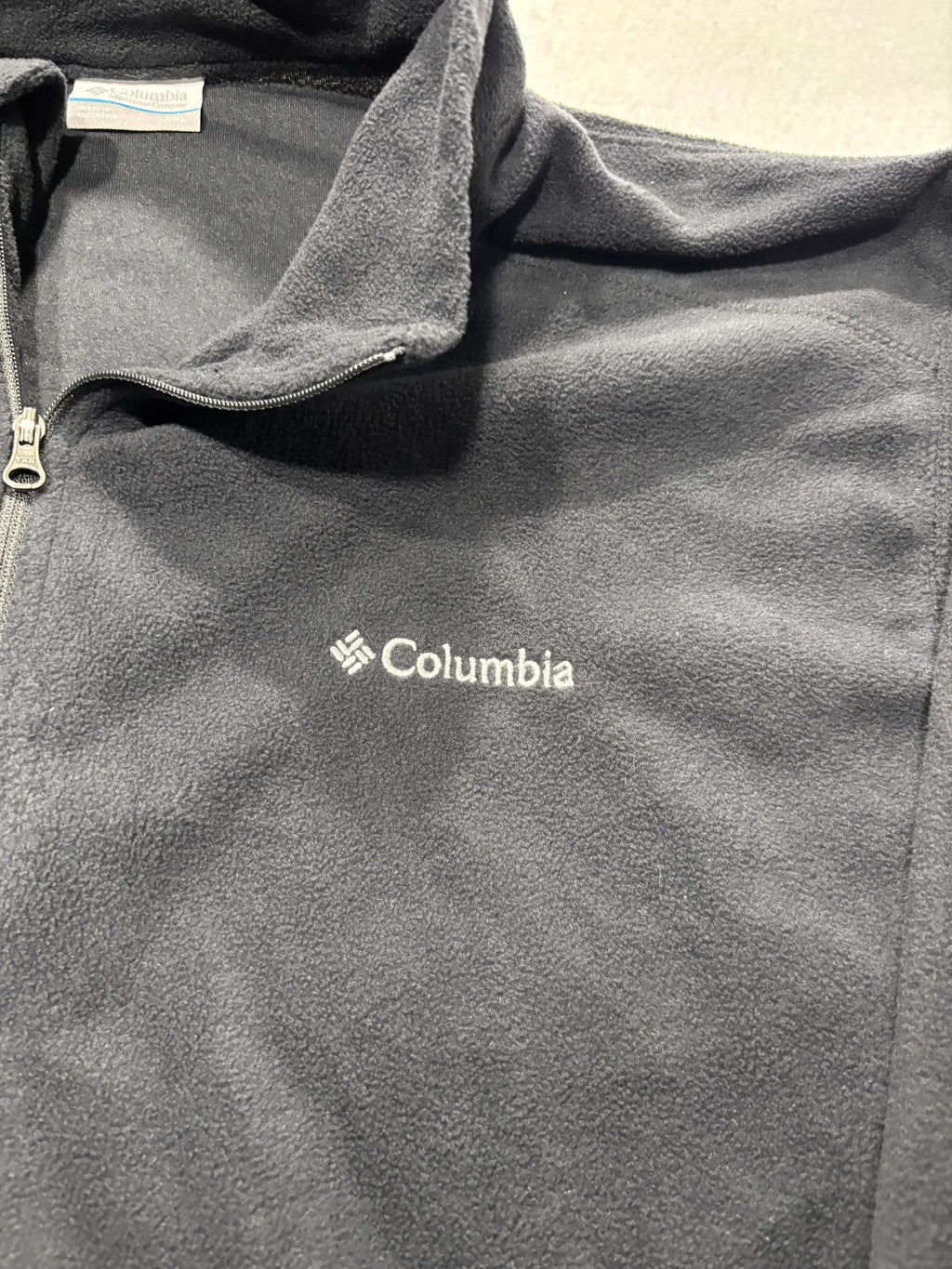 Columbia Pullover Mens 2XL Gray Pine Ridge Fleece 1/4 Zip Mock Neck Outdoor
