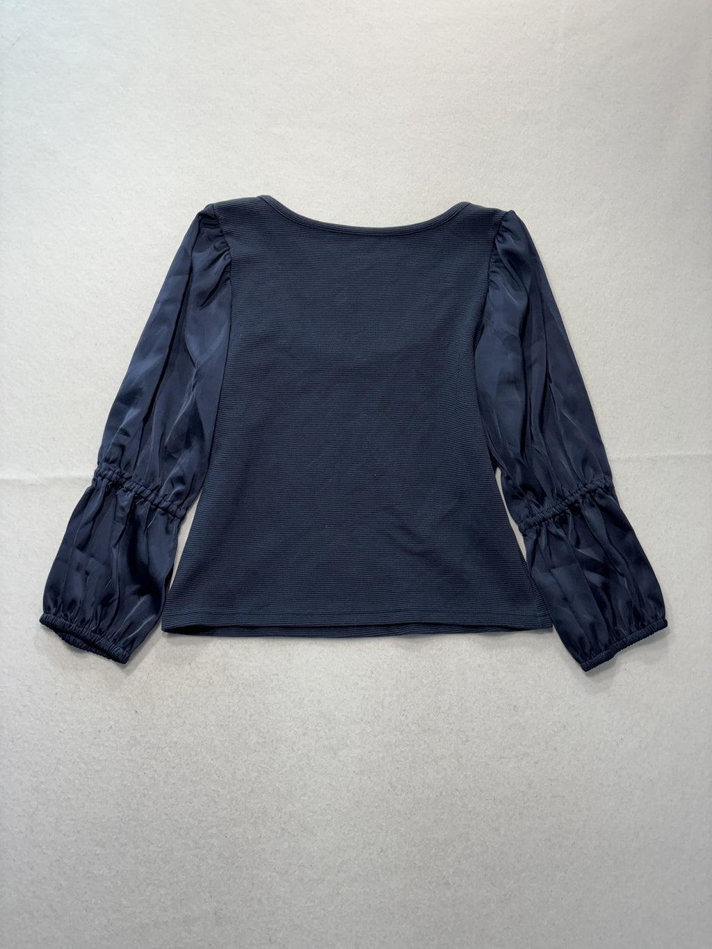Maeve By Anthropologie Blouse Womens Medium Blue Scoop Neck Balloon Sleeve Top