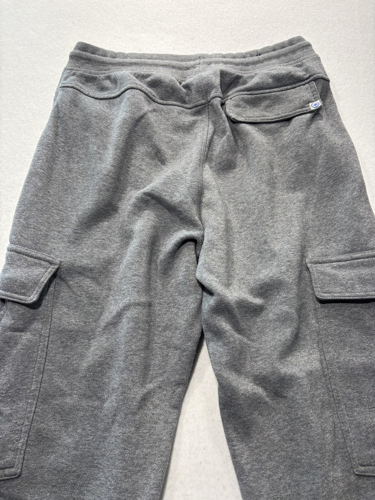 Monument Jogger Pants Mens Medium Gray Fleece Cargo Elastic Waist Pockets