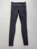 Lululemon Leggings Womens 6 Gray Herringbone 28" Inseam Ankle Yoga Stretch Knit