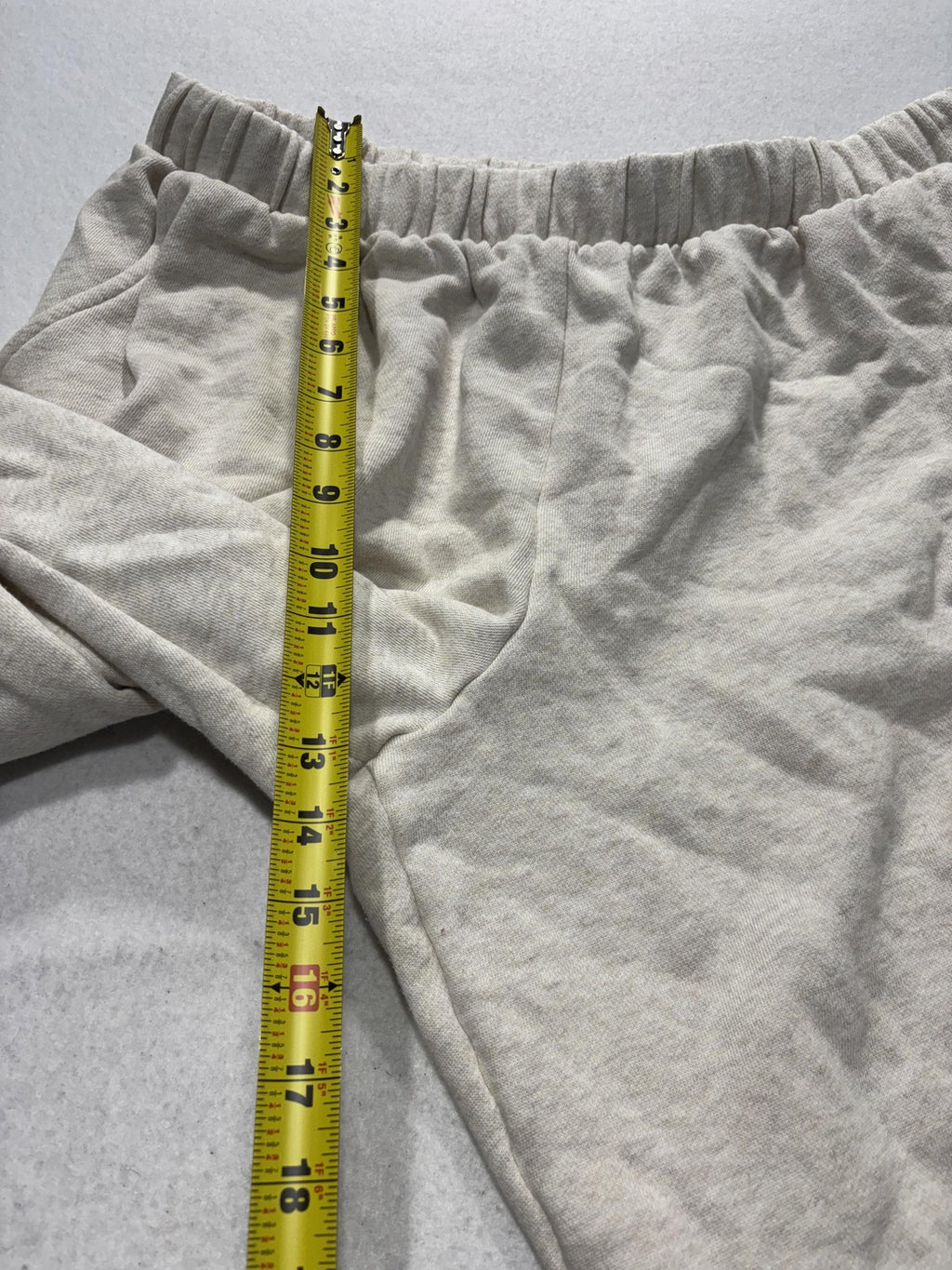 PINK Victoria's Secret Jogger Pants Womens XL Beige Fleece Elastic Pockets Ankle